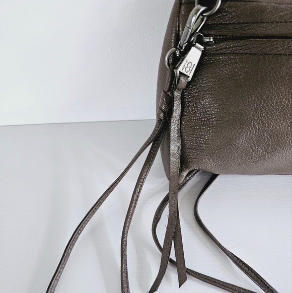 Christopher Kon Brown Leather Studded Double Strap Crossbody/Clutch Bag - Picture 11 of 15